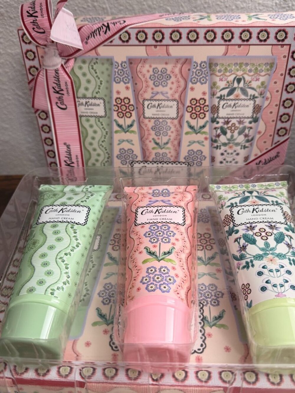 Cath Kidston London Hand Creams Woven Flowers Vegan Friendly Set of 3 3.4 fl oz